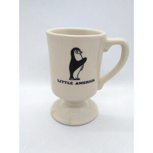 Vintage Little America irish coffee Mug footed hot choclate restaurant ware styl
